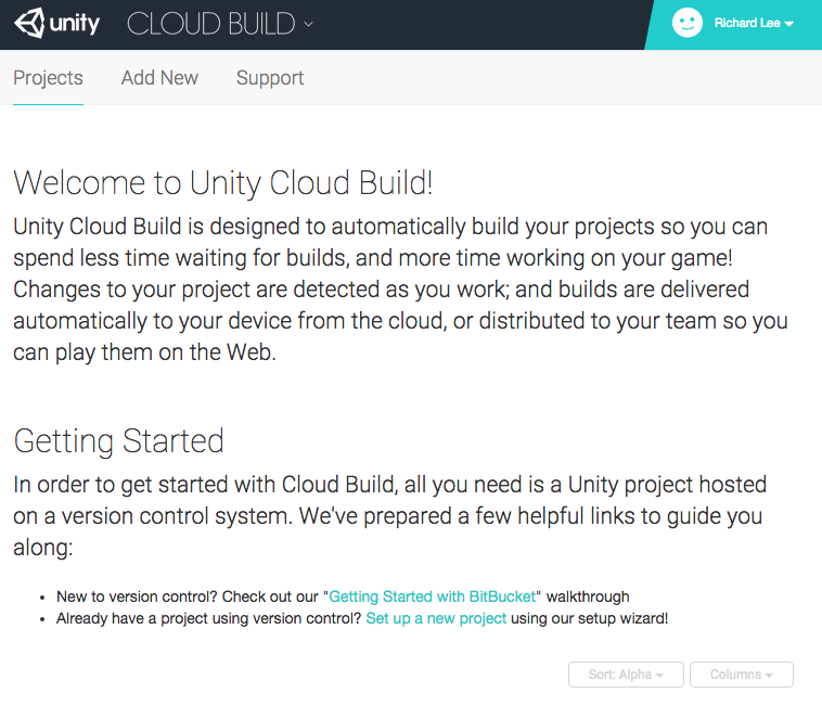 Cloud Build Home Page